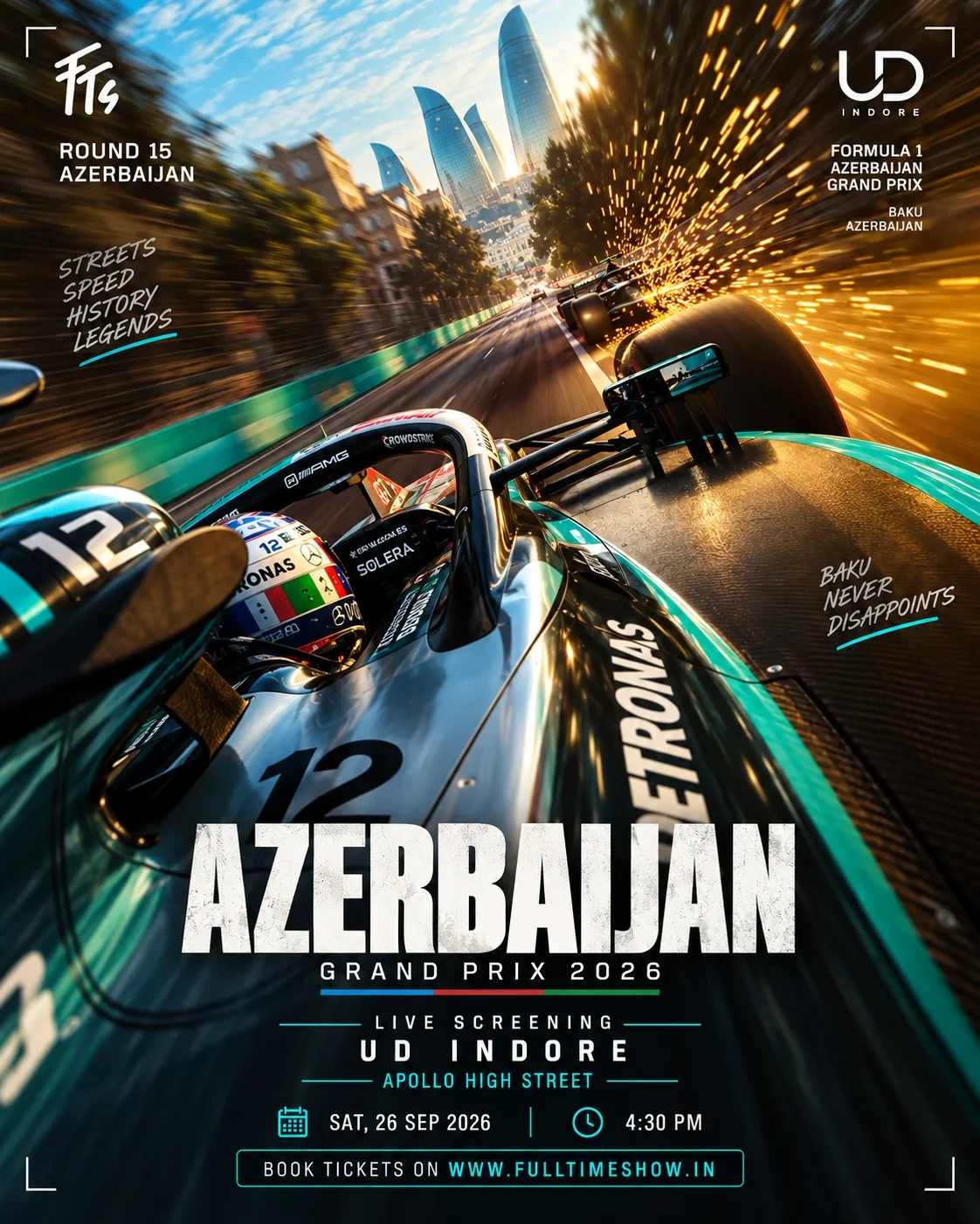 Azerbaijan Grand Prix 2026 Live F1 Screening in Indore | Round 15